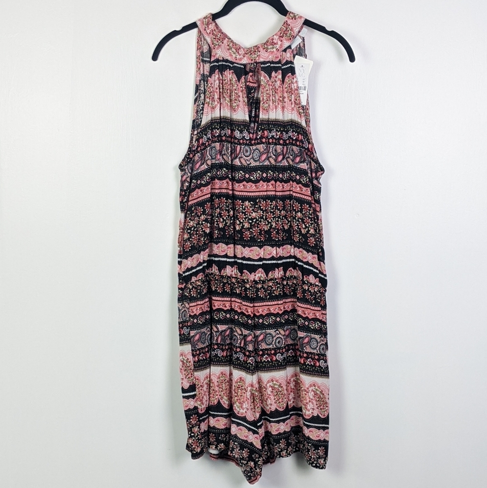 New York & Company Floral Halter Romper Size M NWT